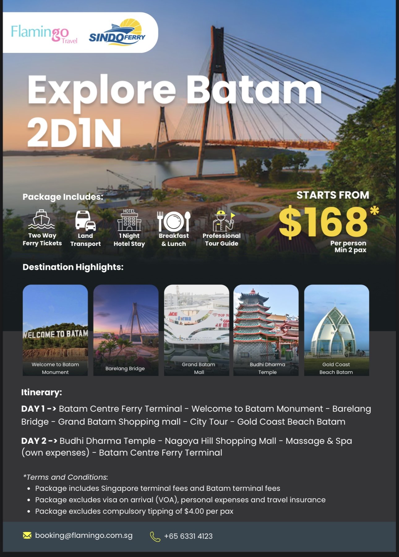 2d1n Batam Tour