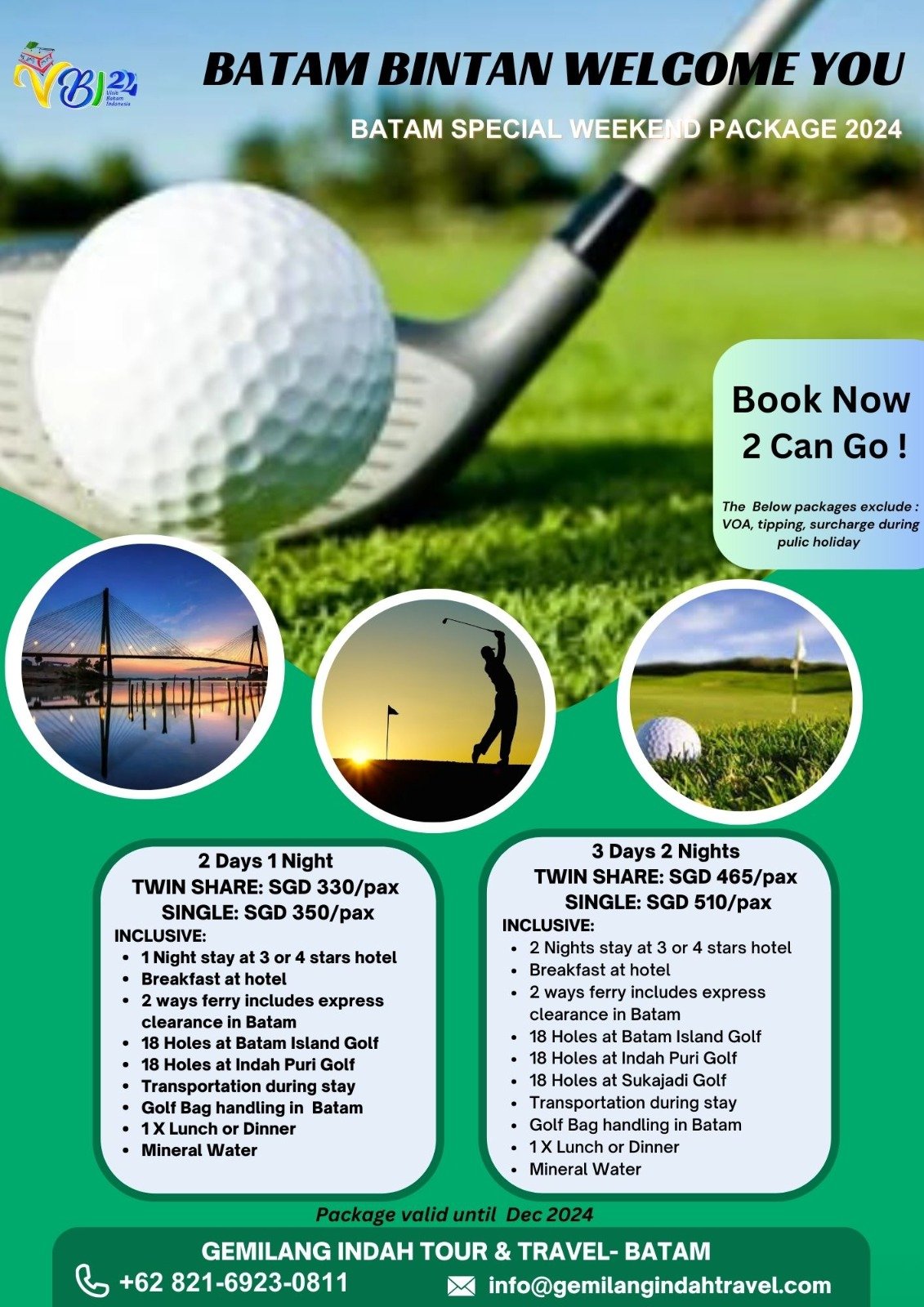 BATAM WEEKEND GOLF PACKAGE 2024