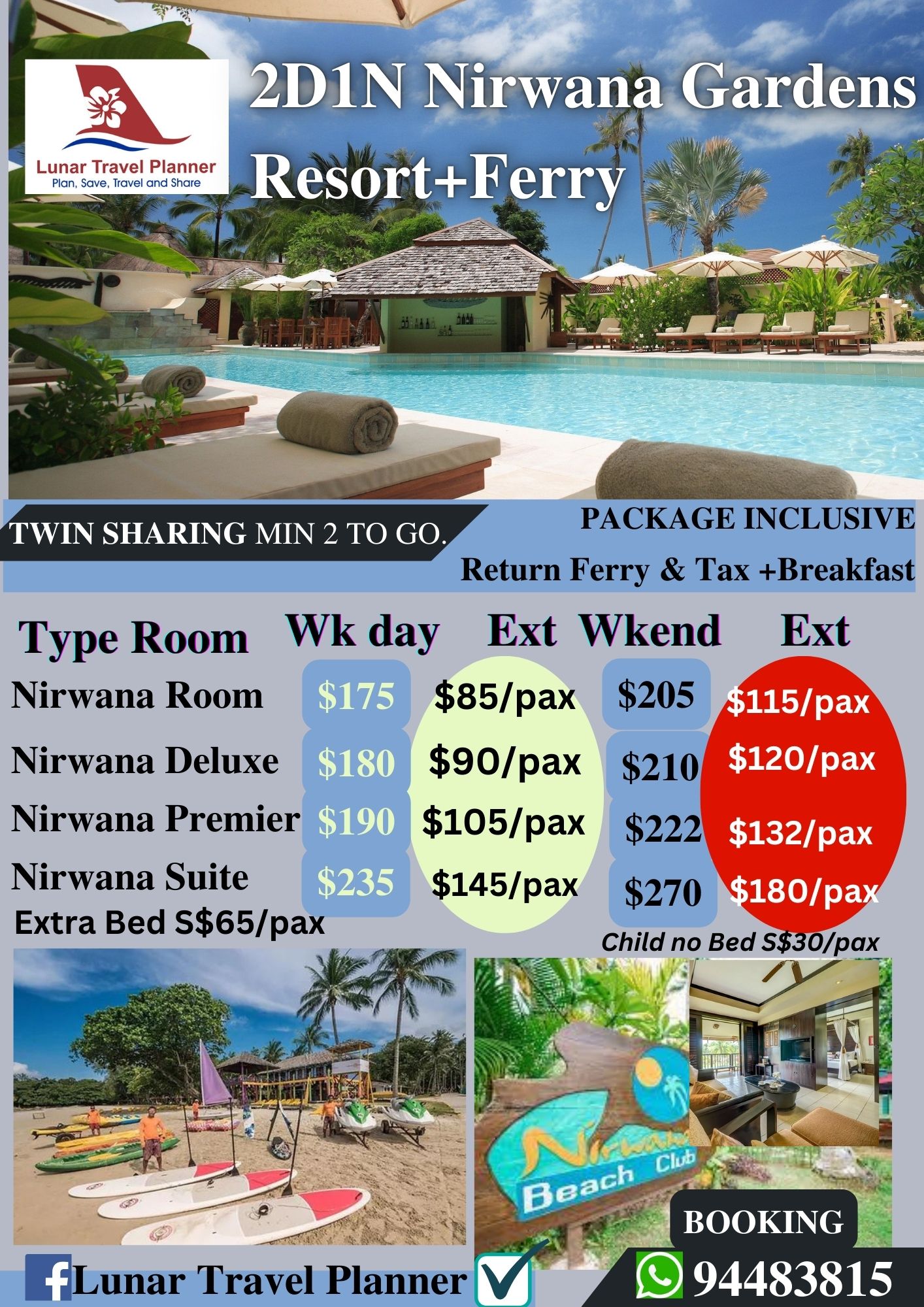 2D1N Nirwana Gardens Resort + Ferry